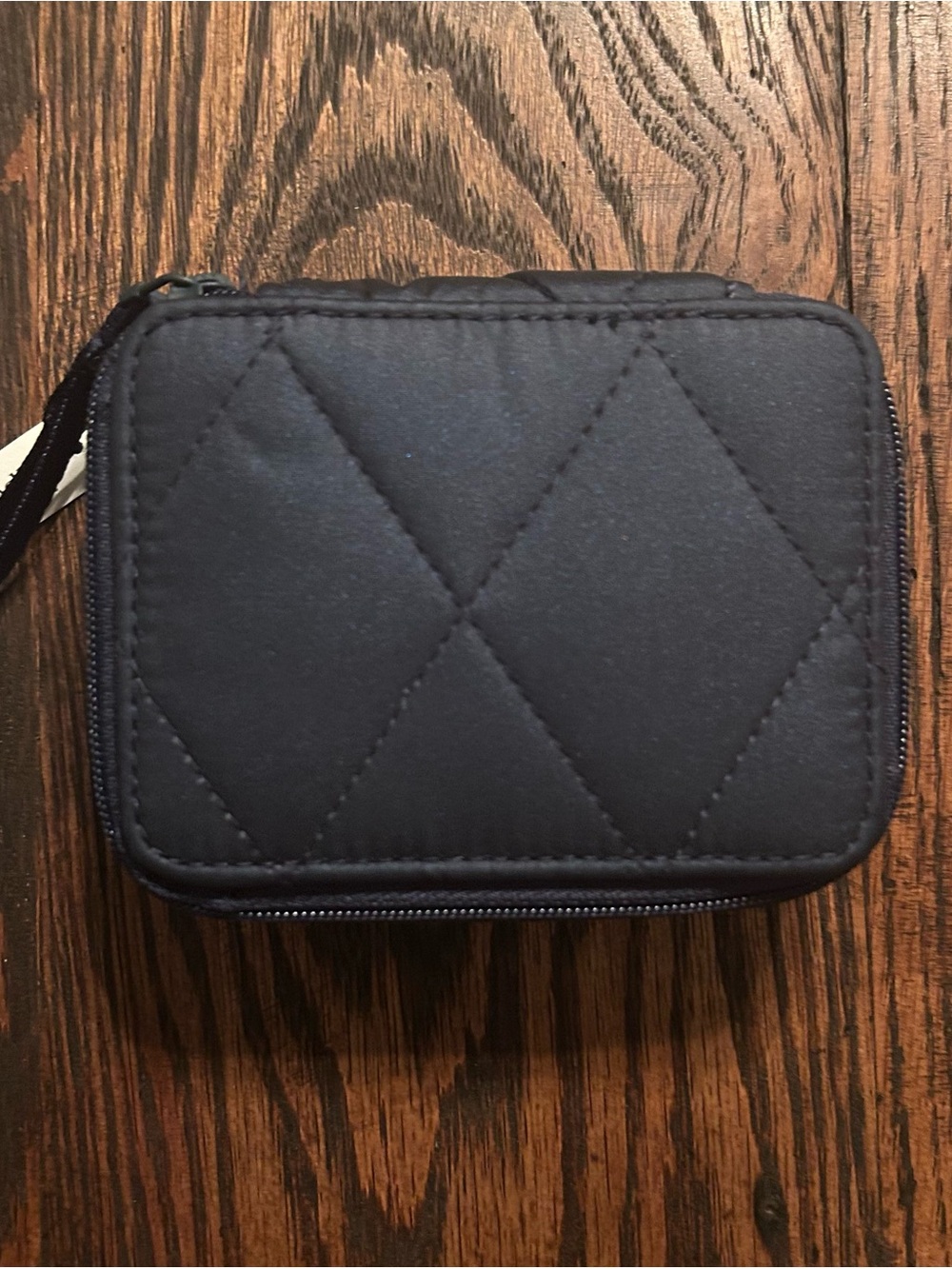 Vera Bradley Quilted Compact Zip Travel Case Navy